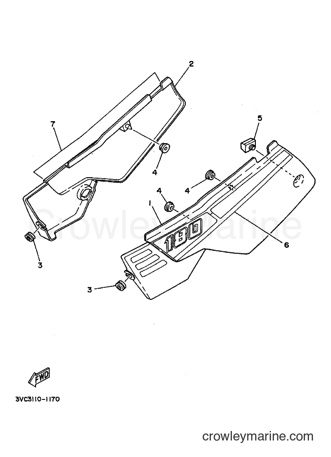 1991 Dirt Bike RT180 - RT180 (4BN1) [010] - SIDE COVER