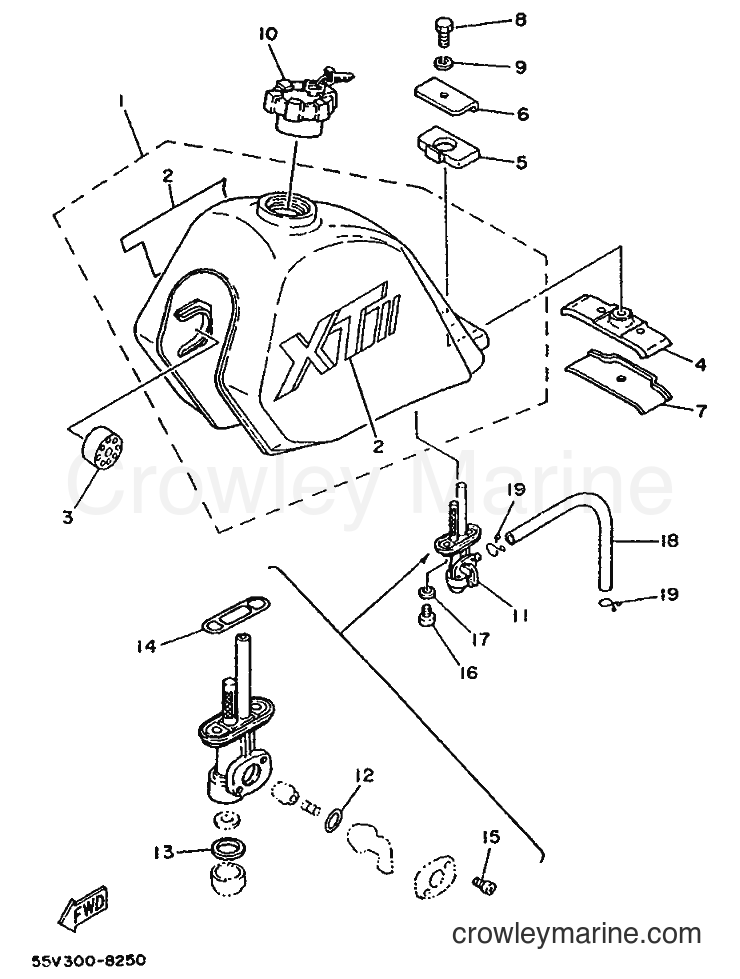 Yamaha Motors XT350 (55V0) [130] - FUEL TANK