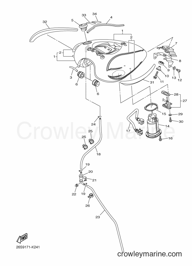 2012 Cruiser XVS950CT - XVS950CT (26SC) [020] - FUEL TANK
