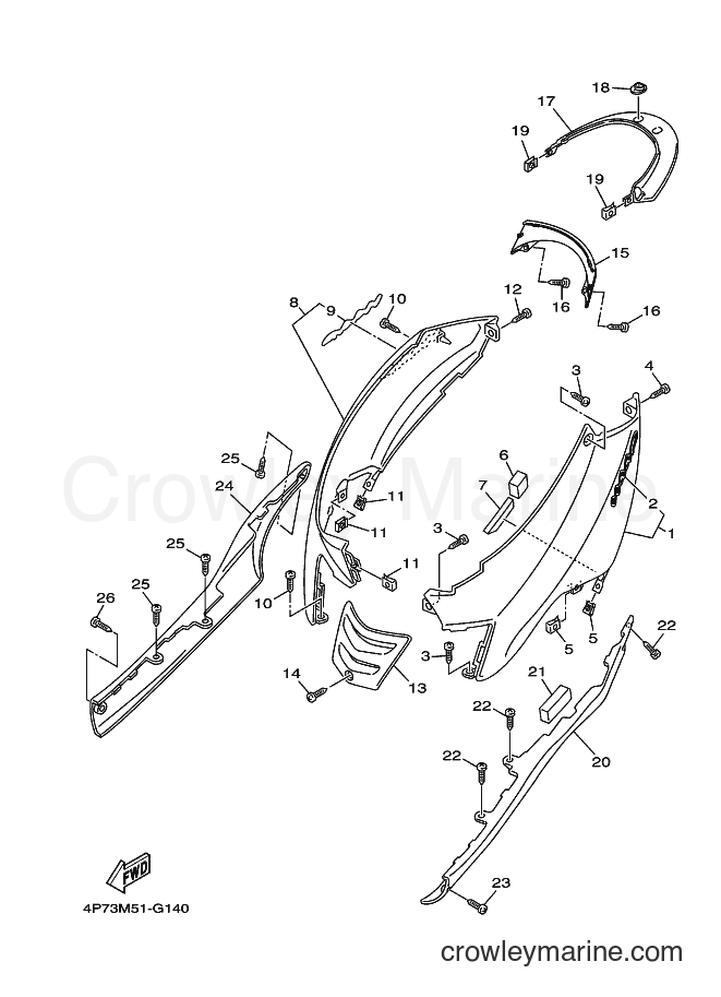 Yamaha Motors XC125E (4P75) [010] - SIDE COVER