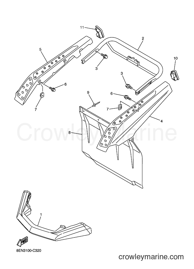 2004 Snowmobile SXV70M - SXV70M (8EN3) [020] - BUMPER