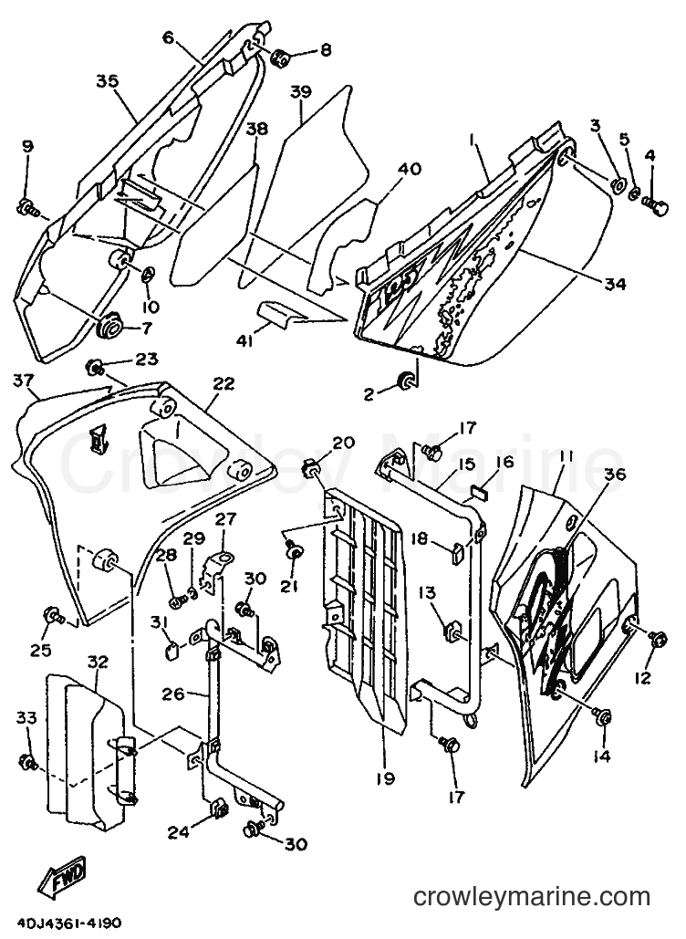 Yamaha Motors DT125R (4DJ4) [999] - SIDE COVER