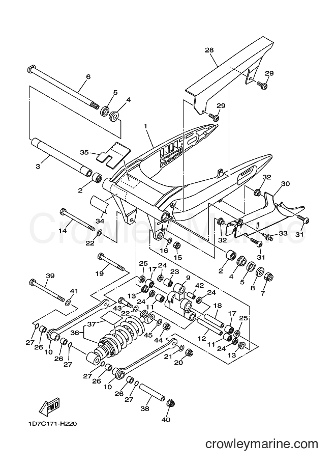 2012 Cruiser XV1900CFD - XV1900CFD (2C5X) [020] - REAR ARM & SUSPENSION