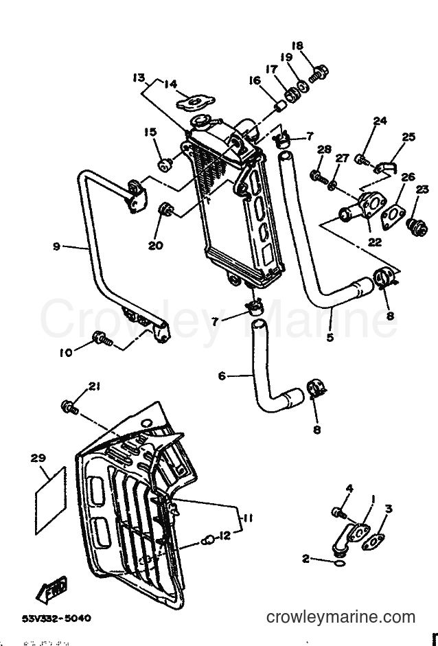 1986 Scooter DT80LC - DT80LC (53W) [999] - RADIATOR & HOSE