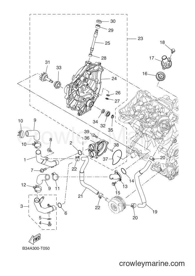 Yamaha Motors MTM690 (B34A) [030] - WATER PUMP