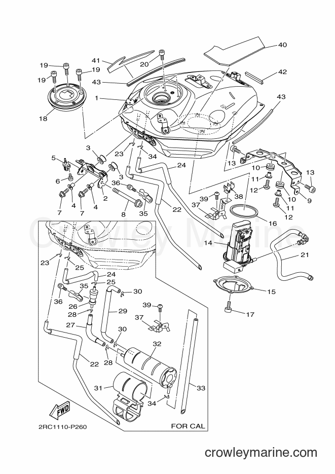 Yamaha Motors FZ07FC (2RC2) [010] - FUEL TANK