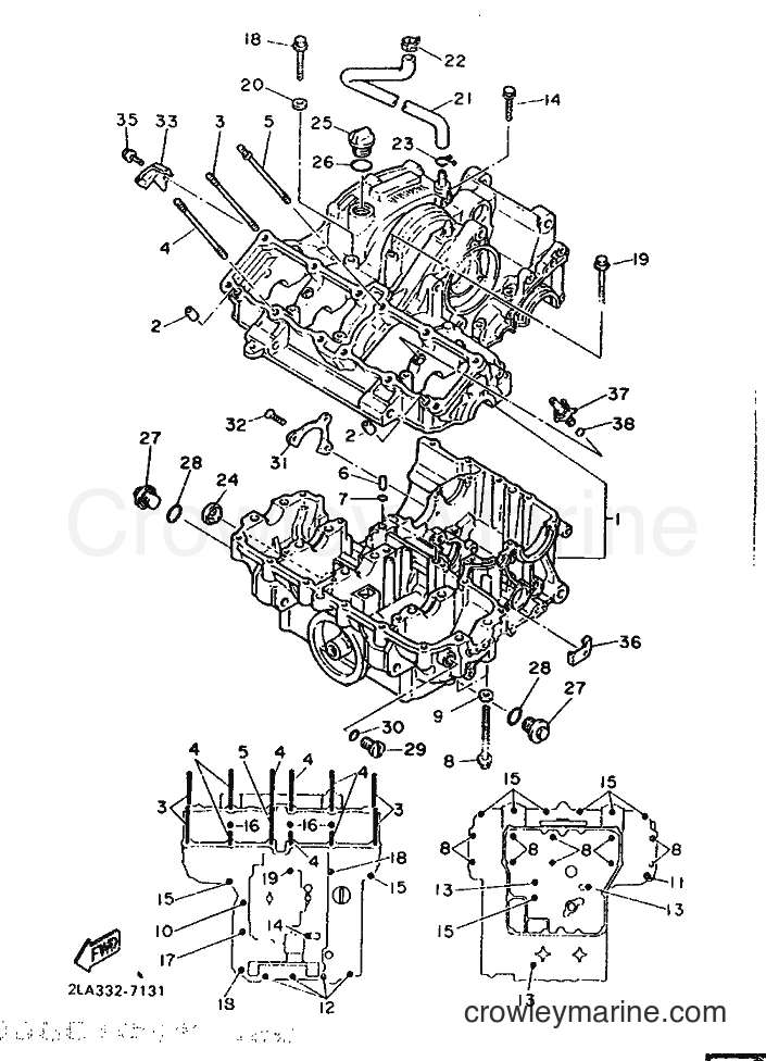 1987 Sport Bike FZR1000 - FZR1000 (2LA) [999] - CRANKCASE