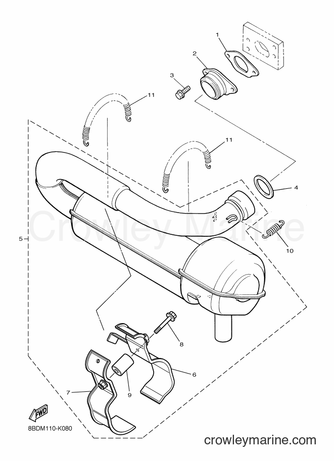 2011 Snowmobile BR250T - BR250T (8BDM) [010] - EXHAUST