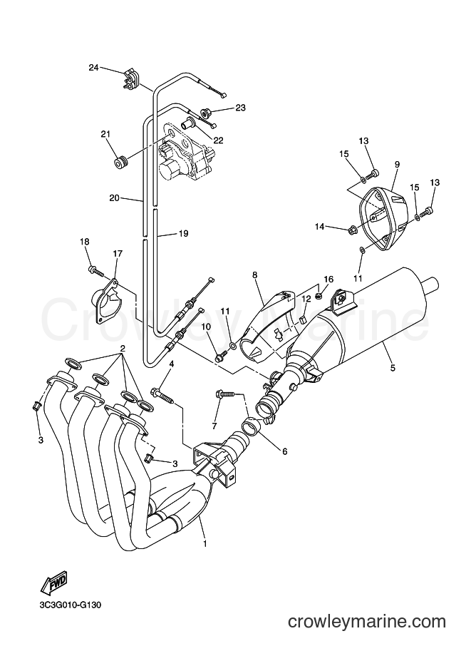2013 Street Bike FZ1-S - FZ1-S (2DV2) [010] - EXHAUST