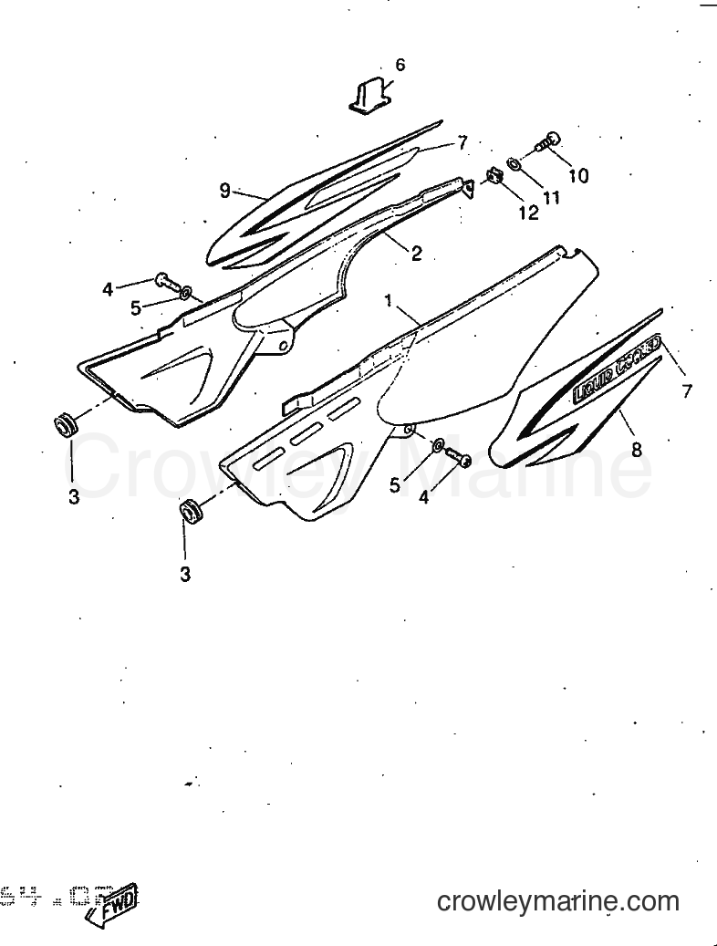 1997 Scooter DT50R - DT50R (5EC1) [999] - SIDE COVER