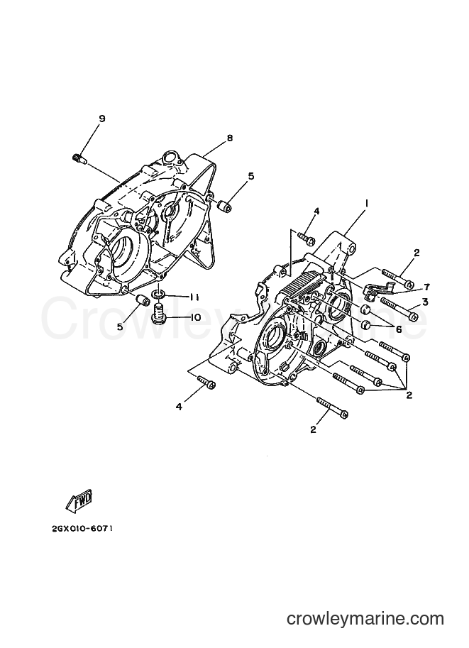 1991 Sport Bike YSR80 - YSR80 (3VU2) [010] - CRANKCASE