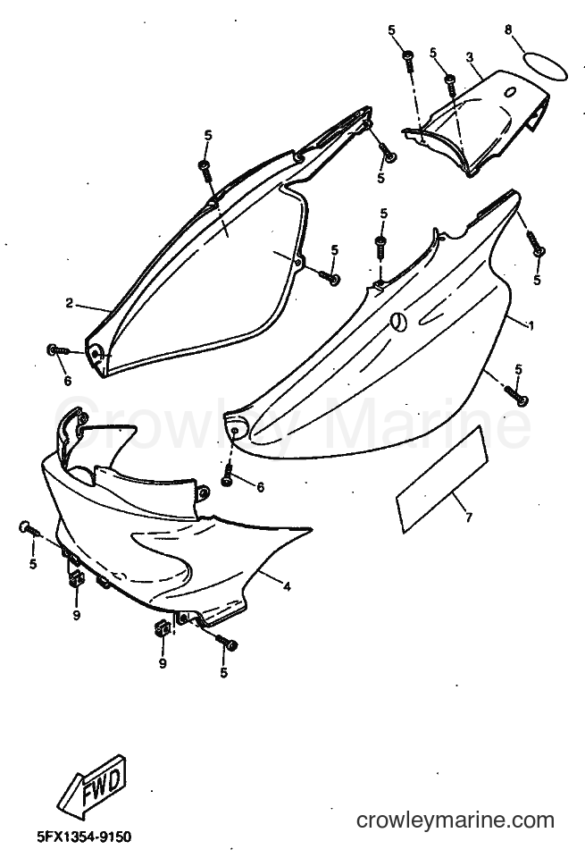 1999 Scooter CW50RS - CW50RS (5JK1) [010] - SIDE COVER