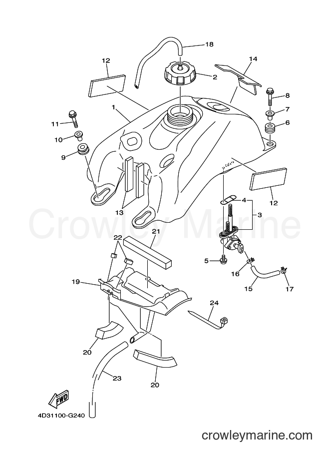 2008 ATV YFS250 - YFS250 (4D33) [010] - FUEL TANK