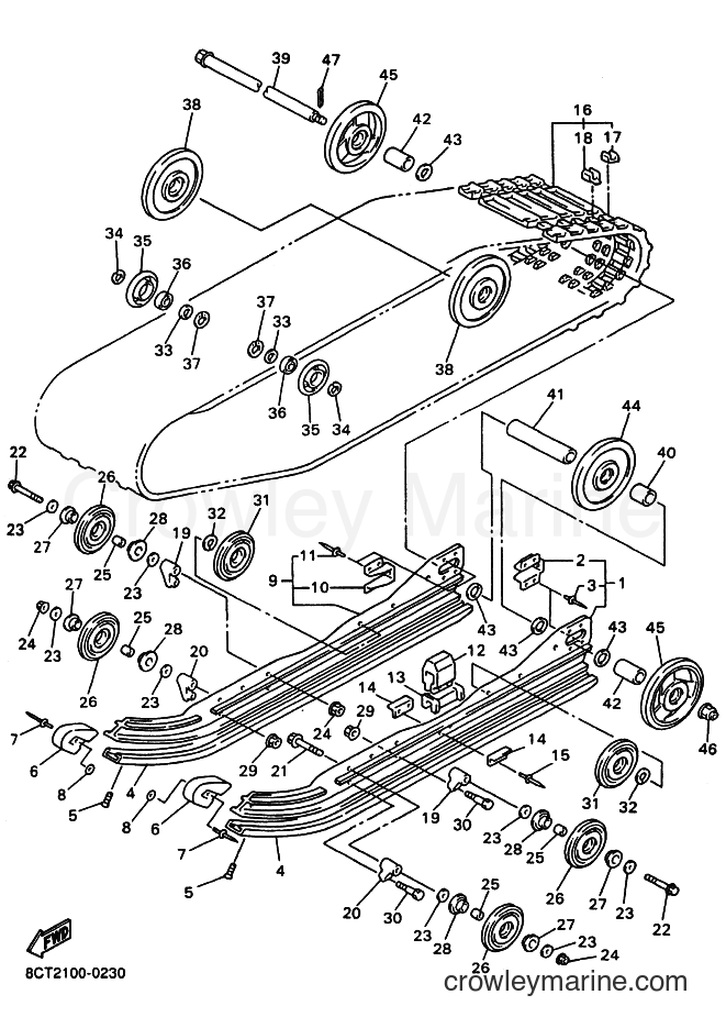2000 Snowmobile SX500R - SX500R (8CT2) [030] - TRACK SUSPENSION 1