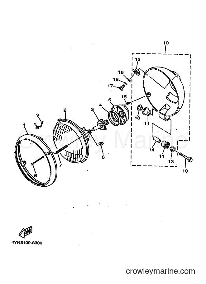 Yamaha Motors XV535S (4YN8) [010] - HEADLIGHT