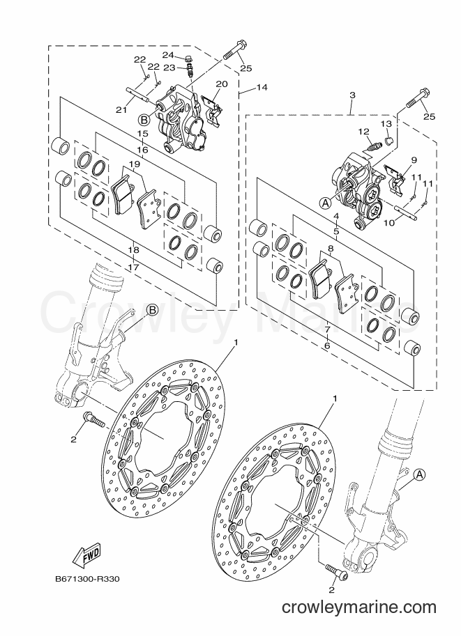 2016 Street Bike MTN1000 - MTN1000 (B671) [010] - FRONT BRAKE CALIPER