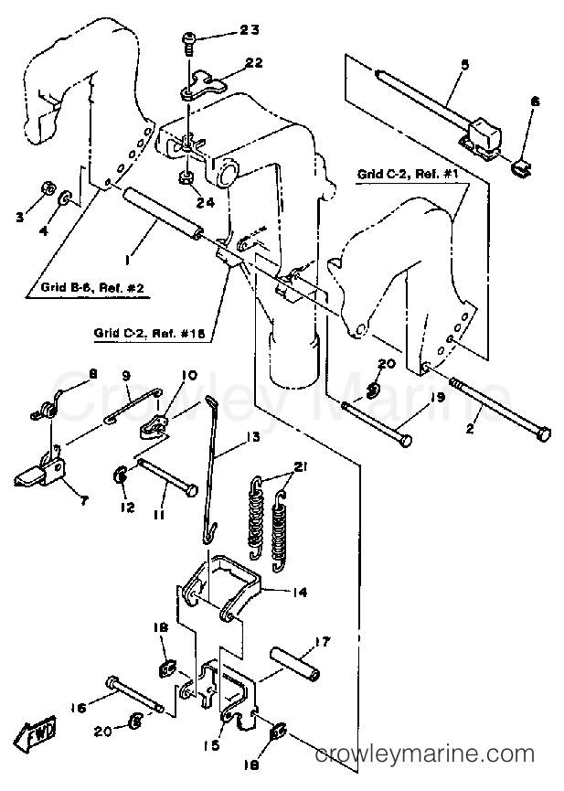 Yamaha Motors FT9.9ELH - BRACKET 2