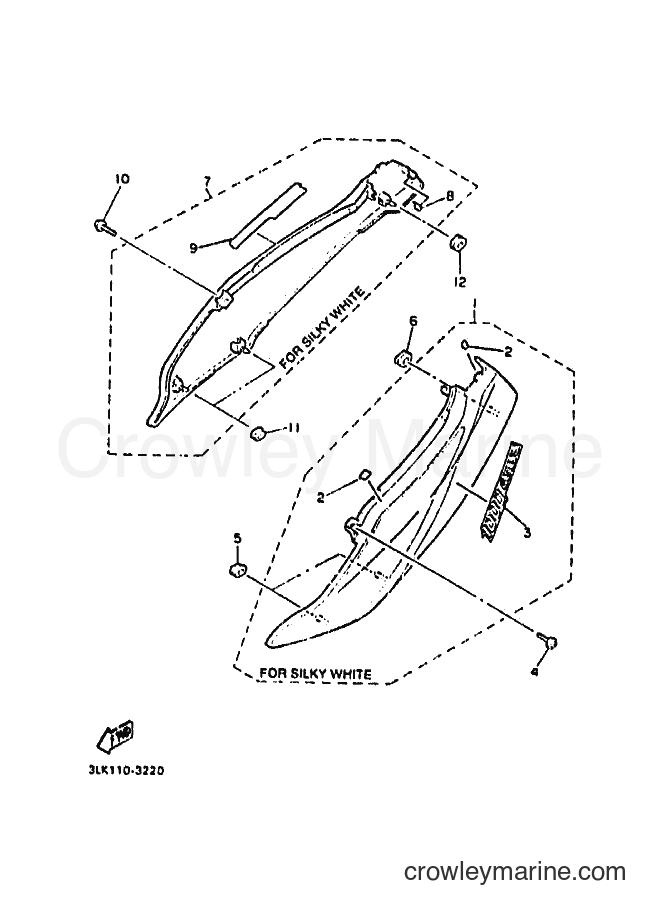Yamaha Motors FZR1000 (3LKF) [010] - SIDE COVER