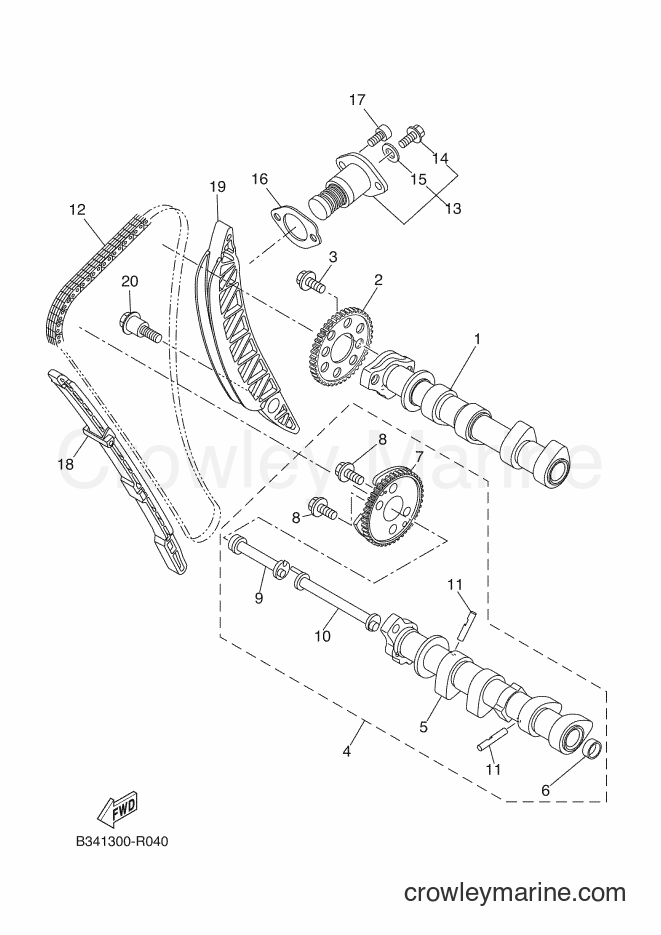 2016 Sport Bike XSR700 - XSR700 (B341) [030] - CAMSHAFT & CHAIN