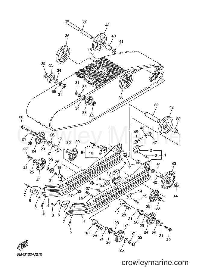 2004 Snowmobile RX10RS - RX10RS (8EW4) [010] - TRACK SUSPENSION 1