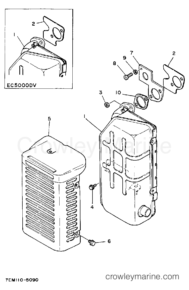Yamaha Motors EC5000DVE - EXHAUST EC5000DV E