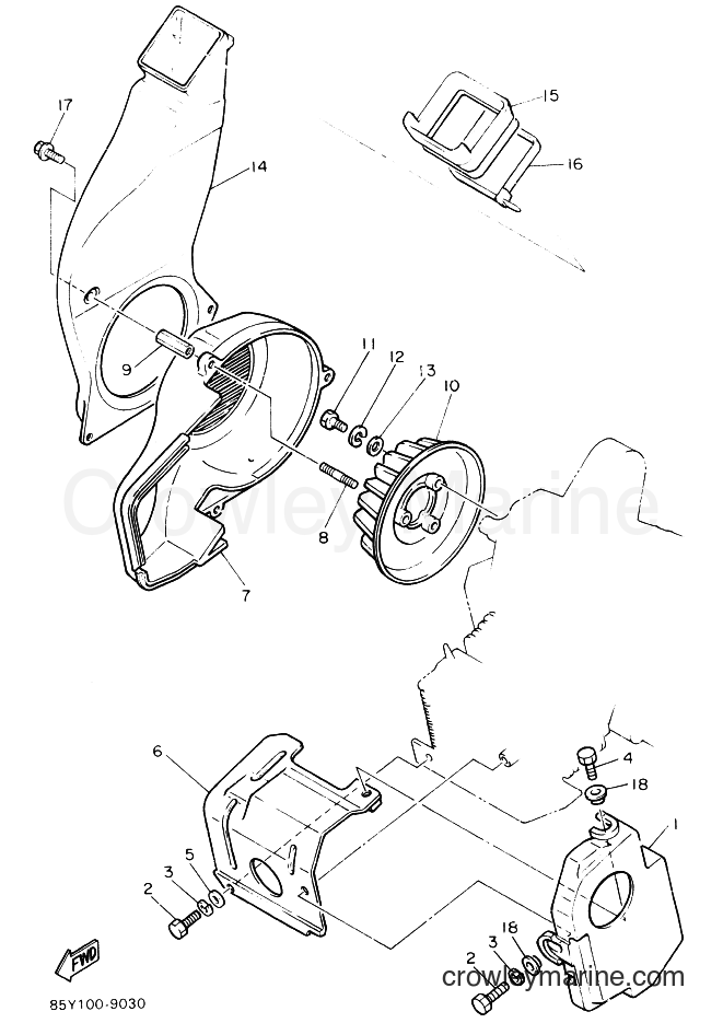 1989 Snowmobile SV80 - SV80 (85Y1) [040] - AIR SHROUD & FAN