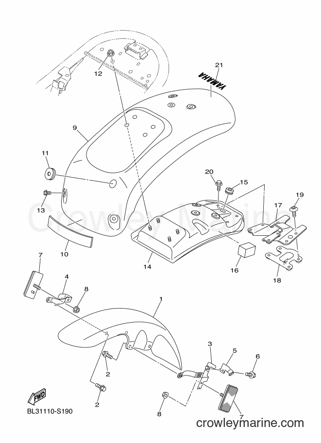 Yamaha Motors XVS950XR (BL33) [010] - FENDER