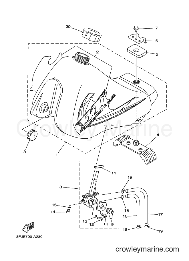 2004 Dirt Bike DT175 - DT175 (3FJF) [010] - FUEL TANK
