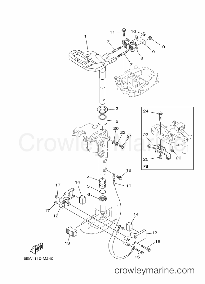 Yamaha Motors T9.9LPB-2016 (6EA4) [160] - BRACKET 2