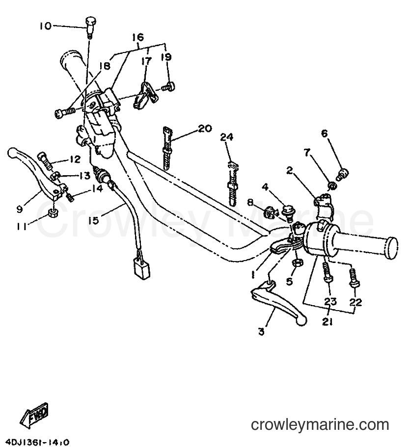 1994 Dirt Bike DT125R - DT125R (4DJ4) [999] - HANDLE SWITCH & LEVER