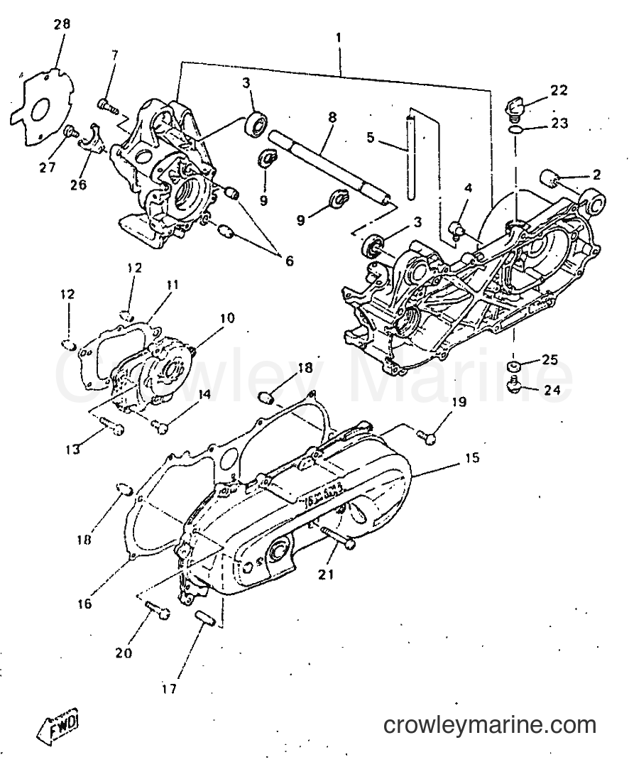 Yamaha Motors YN50 (5AD3) [99A] - CRANKCASE