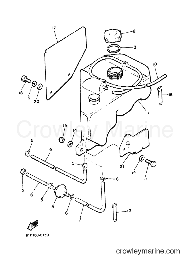 1991 Snowmobile VMX540 - VMX540 (88D1) [010] - OIL TANK