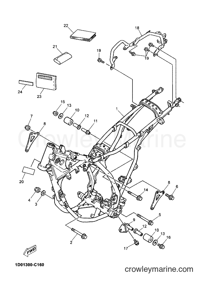 2004 Dirt Bike DT125RE - DT125RE (1D01) [070] - FRAME