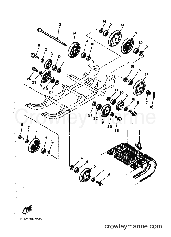 1989 Snowmobile CF300N - CF300N (86E1) [010] - TRACK SUSPENSION 1