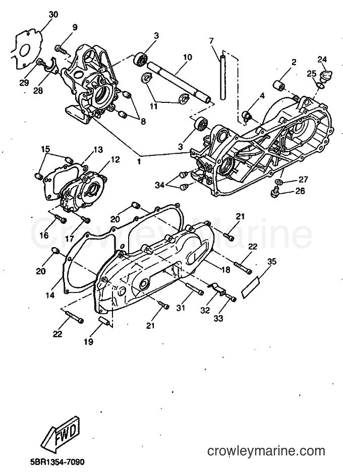 1998 Scooter YQ50L - YQ50L (5CL3) [010] - CRANKCASE