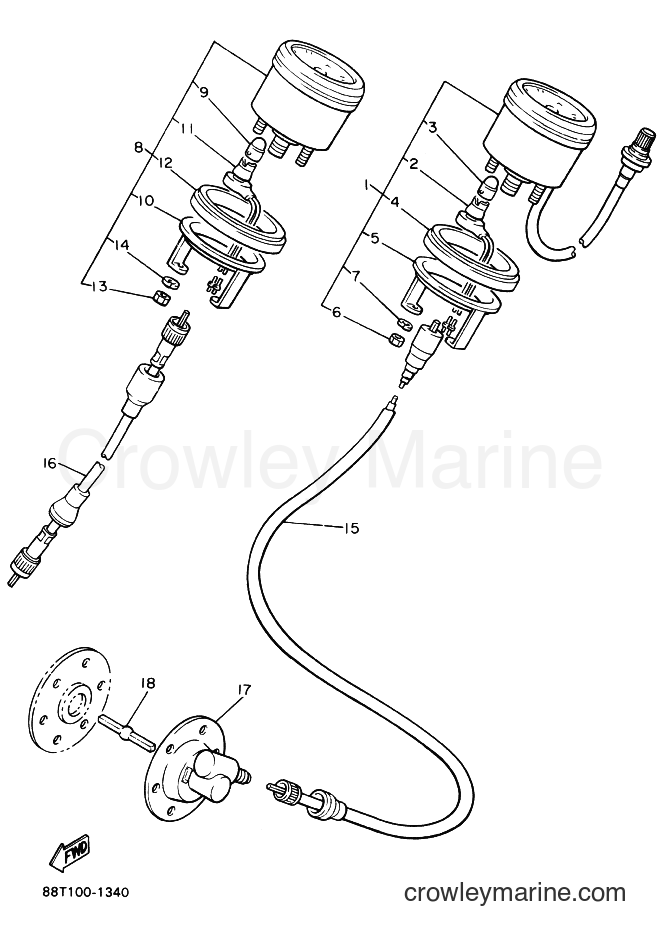 Yamaha Motors VT480 (8BK1) [010] - METER
