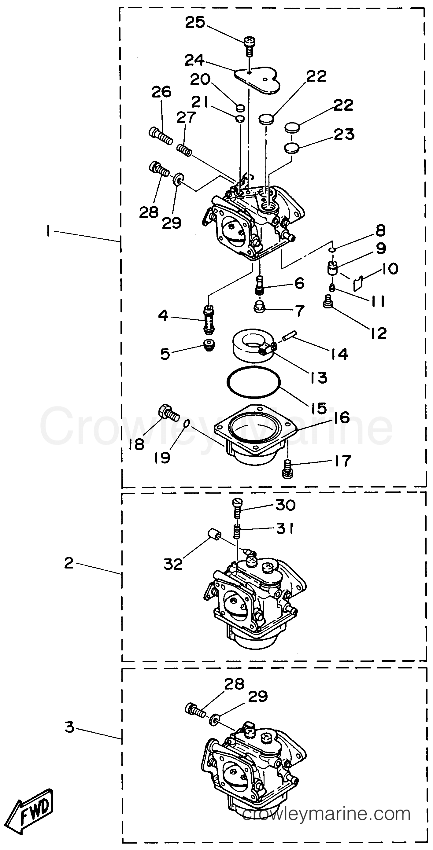 Yamaha Motors E75MLHT - CARBURETOR