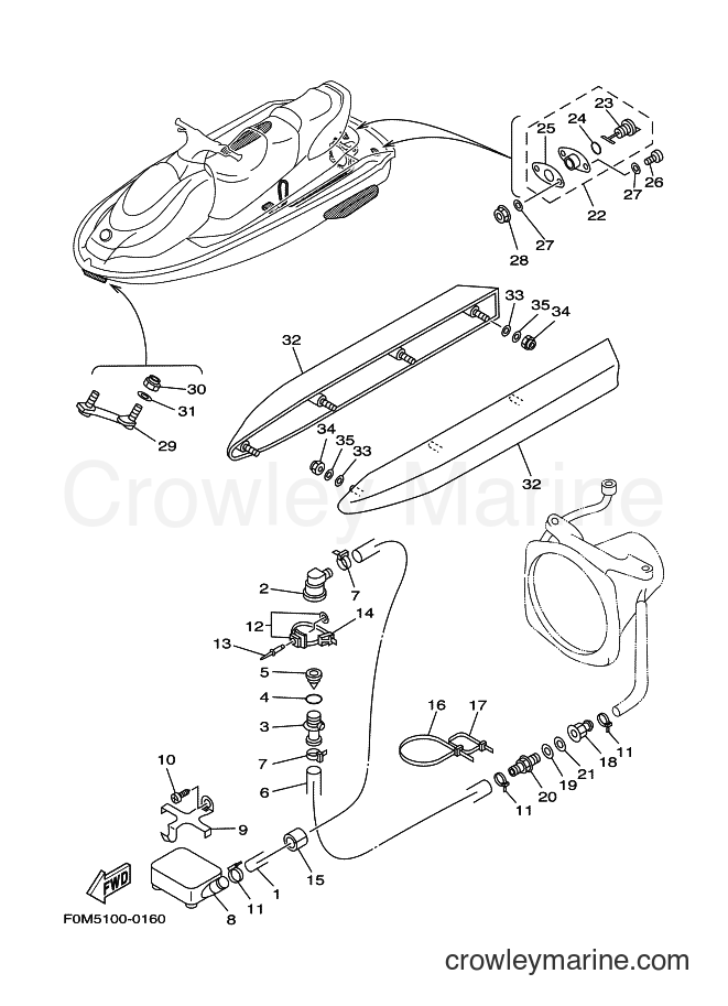 Yamaha Motors JET FOR XL700 (67EA) [03B] - HULL & DECK