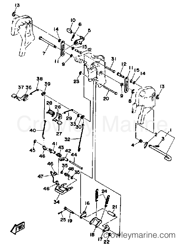 Yamaha Motors 40ELF - BRACKET 2