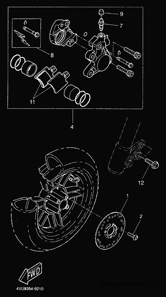 2000 Scooter CW50 - CW50 (5HG6) [010] - FRONT BRAKE CALIPER