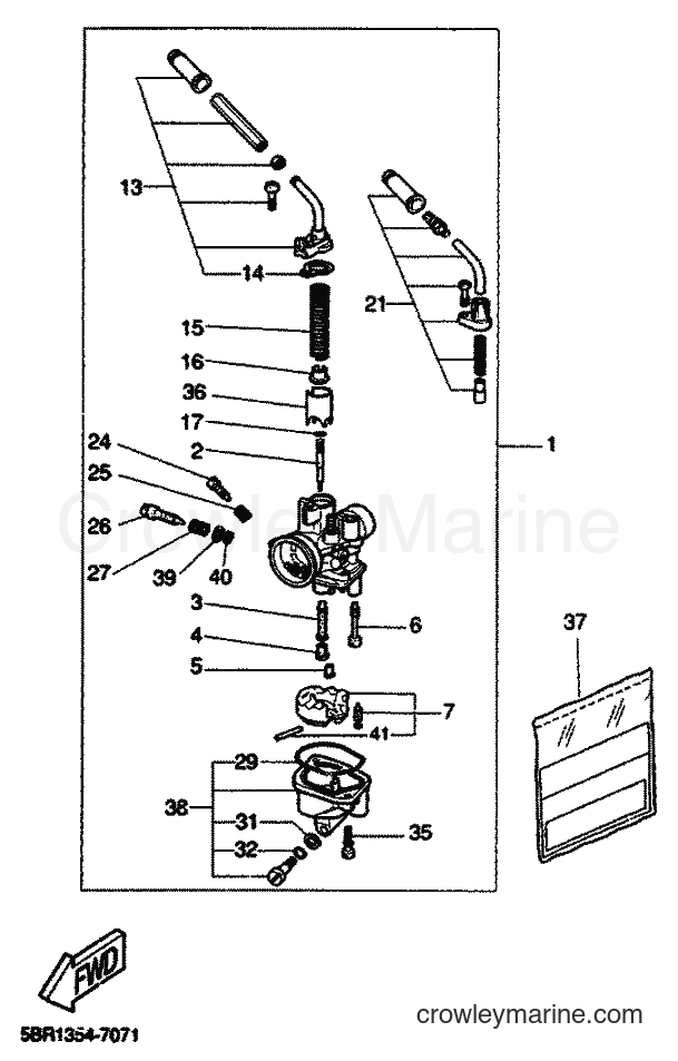 1998 Scooter YQ50 - YQ50 (5DP2) [999] - CARBURETOR