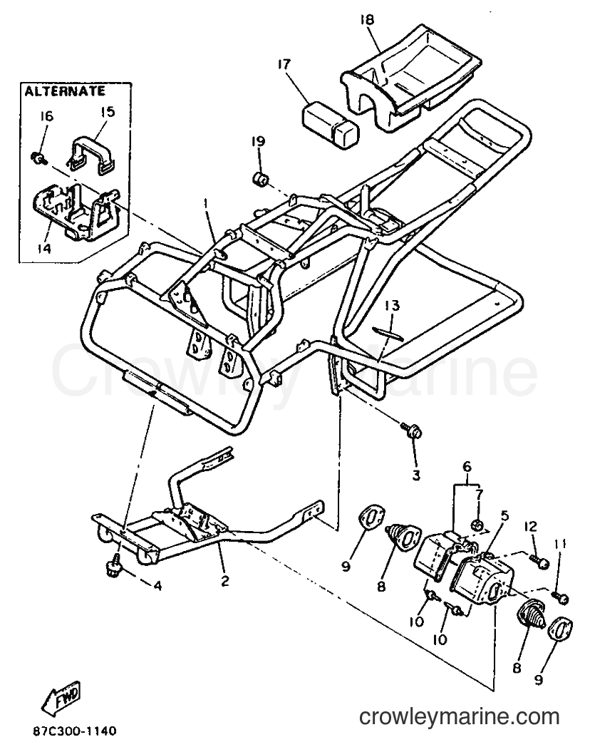 1991 Snowmobile SV125 - SV125 (87C2) [010] - FRAME