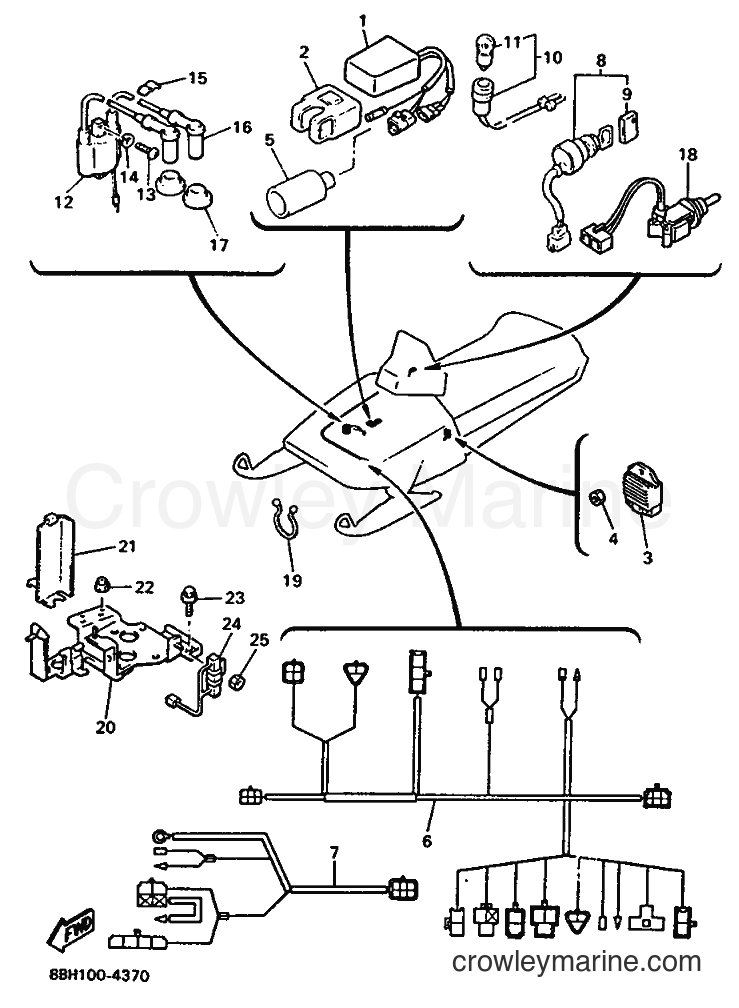 1994 Snowmobile PZ480ST - PZ480ST (8BH1) [020] - ELECTRICAL 1