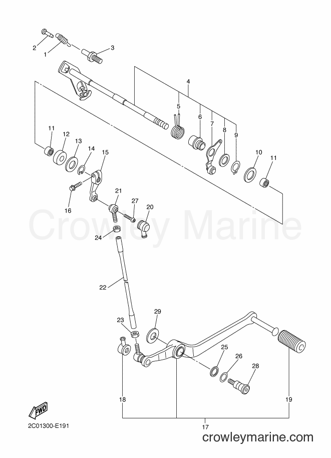 2012 Sport Bike YZF-R6 - YZF-R6 (1JSF) [010] - SHIFT SHAFT