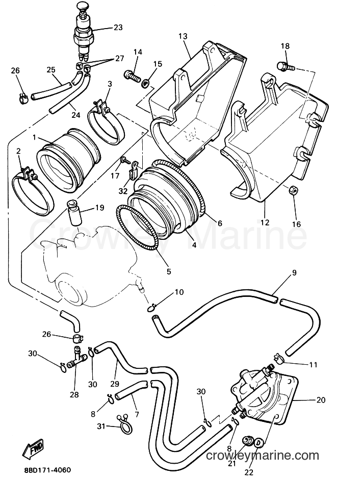 Yamaha Motors BR250T (8BD2) [999] - INTAKE
