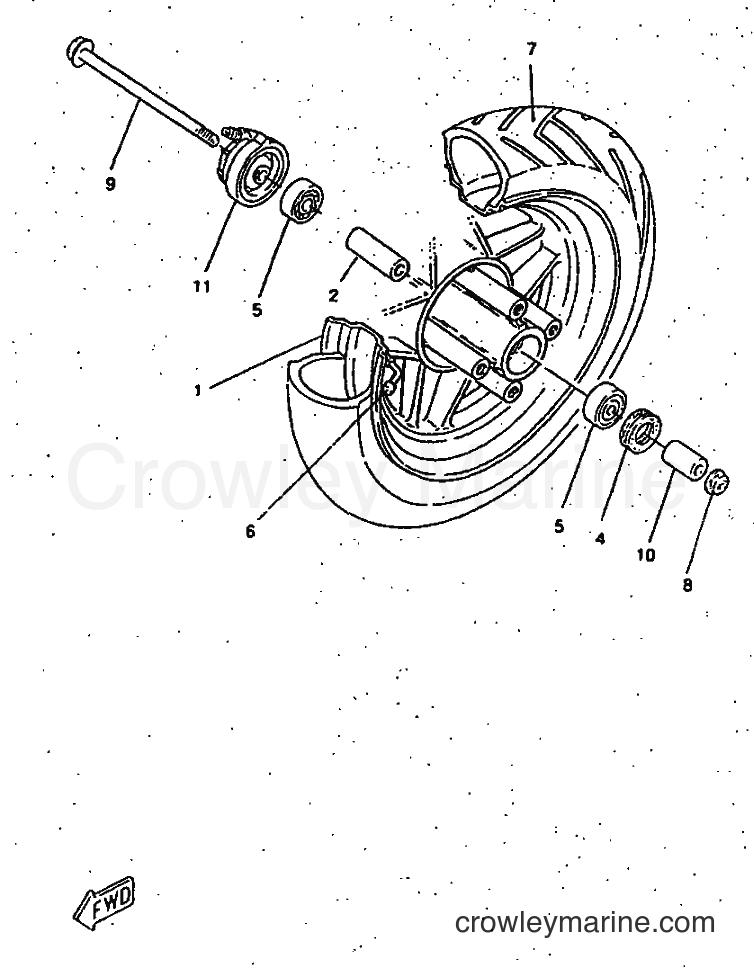 1997 Scooter CW50RSP - CW50RSP (4UR7) [99A] - FRONT WHEEL