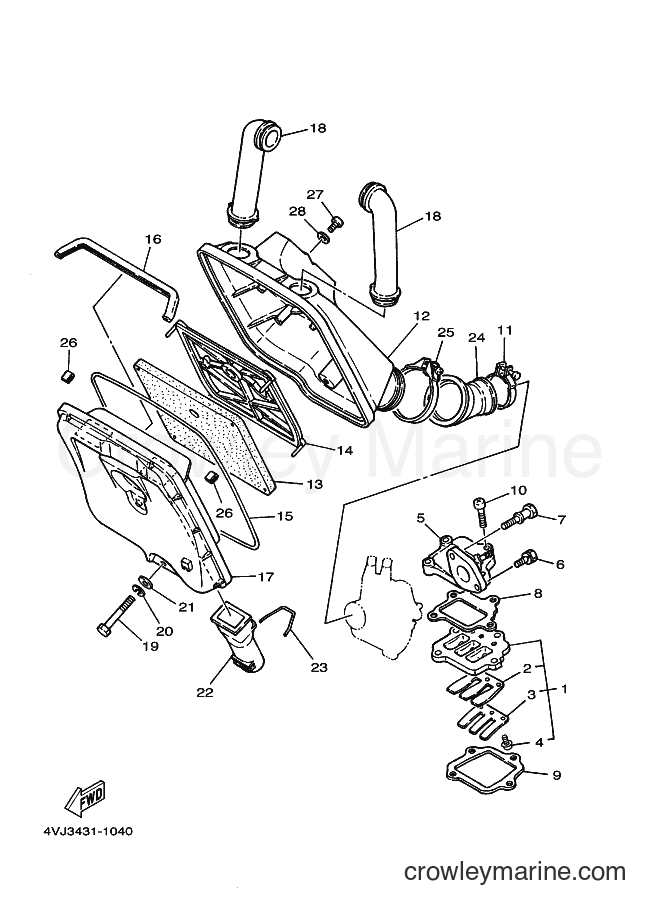 2001 Street Bike V100E - V100E (4VJ4) [010] - INTAKE