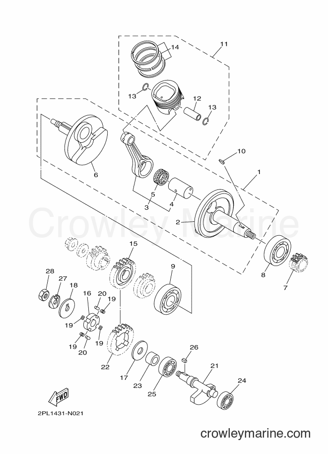 2017 Street Bike TFX150 - TFX150 (B483) [010] - CRANKSHAFT & PISTON