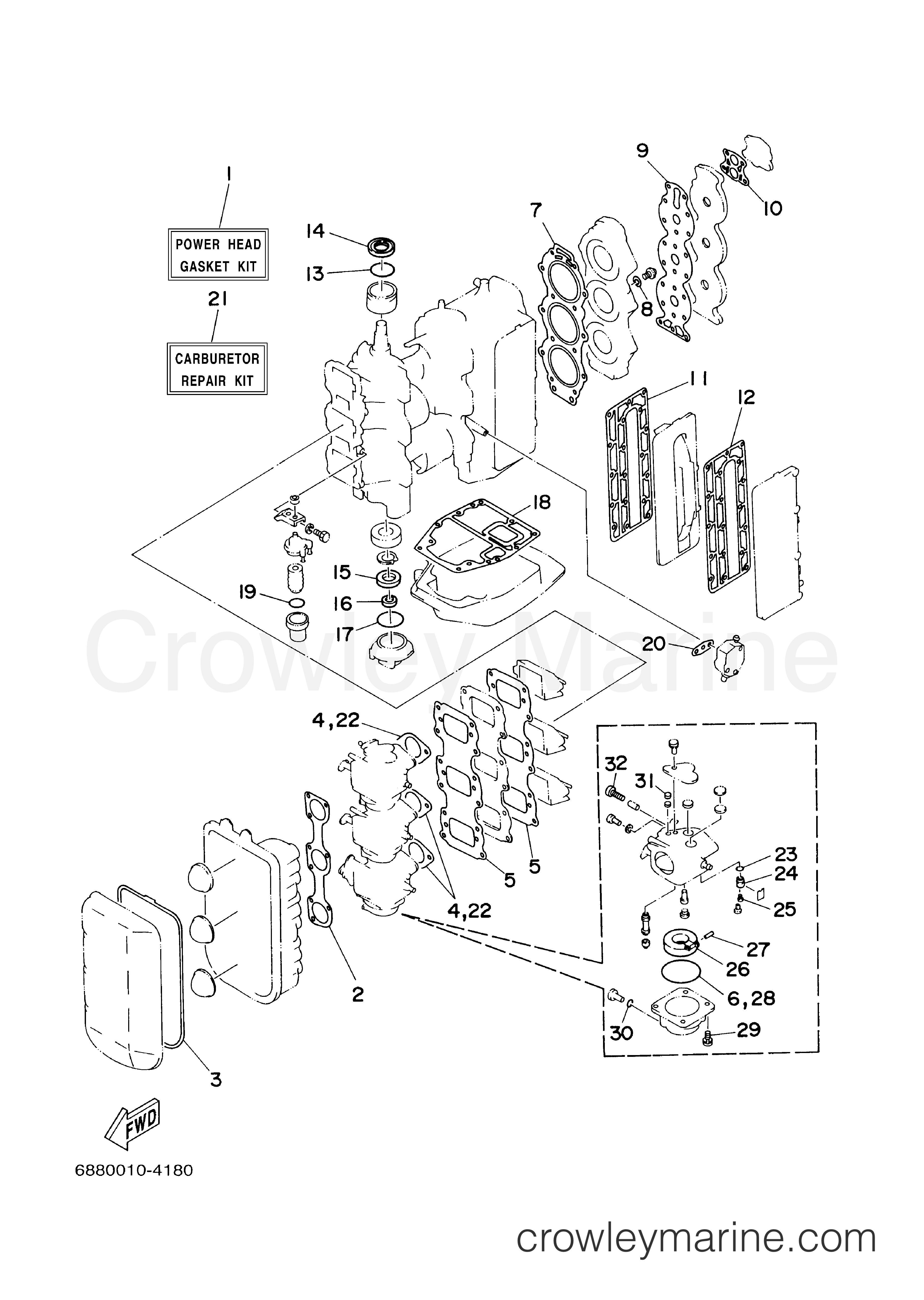 Yamaha Motors E75MLHY - REPAIR KIT 1