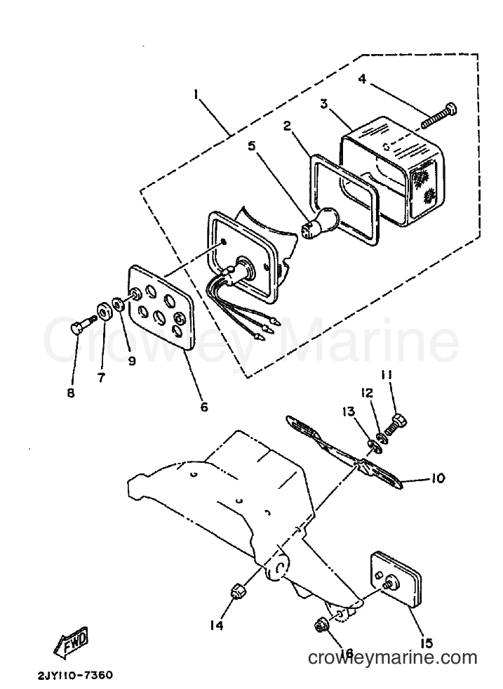 1989 Dirt Bike TW200E - TW200E (3AW4) [010] - TAILLIGHT